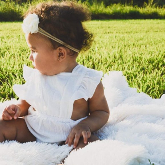 Baby Girl Headbands Fabric Linen Bows Flowers,10 Pack Hair Accessories - Picture 3 of 6